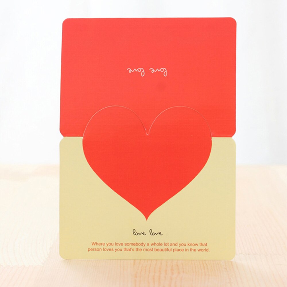 10pcs/bag Mixed Color LOVE Heart Shape Greeting Card Valentine's Day Card Wedding Invitations Card ChristmasThank Cards: style 8
