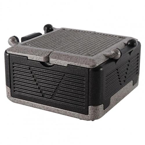 24 Cans Chill Chest Cooler Collapsible Portable Outdoor Thermos Wine Whisky Ice Bucket Insulated Waterproof Cool Storage Box: Grey