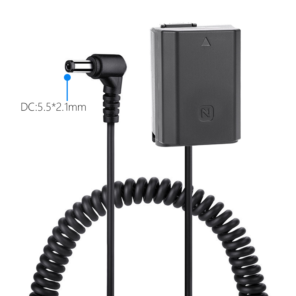 NP-FZ100 NPFZ100 Dummy Battery Fully Decoded With NP-F Adapter Plate Kit for Sony Alpha A6600 A7IV A7SIII A7C A1 FX3 A7R3 A7R IV: WHITE