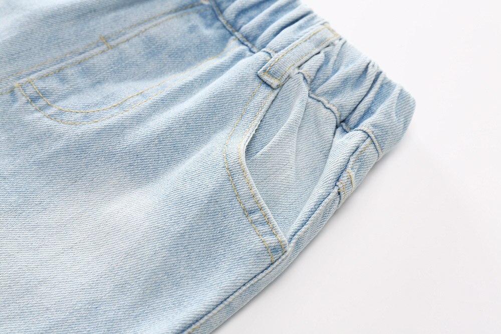 Børn sommer print korte jeans bukser børn cotten afslappet bukser til baby drenge løse shorts 2 to 8 år gammel