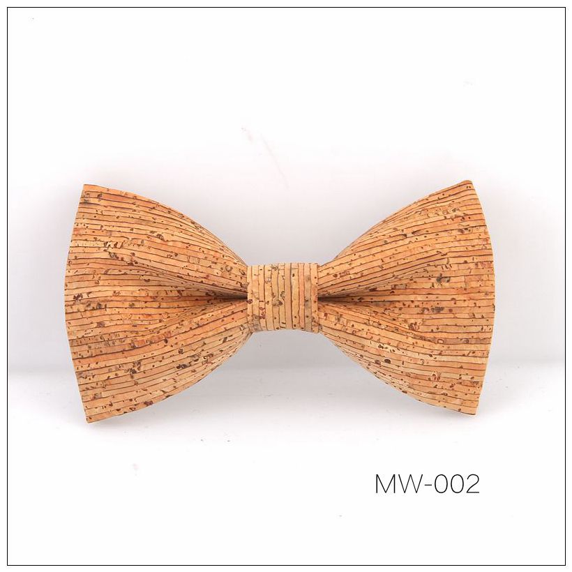 Corbatas de lazo de madera maciza para hombre, accesorios de para y boda, hechos a mano, novedad: MW002