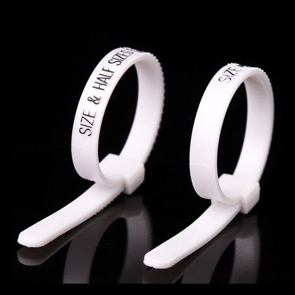 Delle Donne degli uomini Anello Sizer Ufficiale UK/US Finger Misura Calibro Dei Monili Accessori In Plastica Regolabile Mini Formato knuckle Anello Sizer