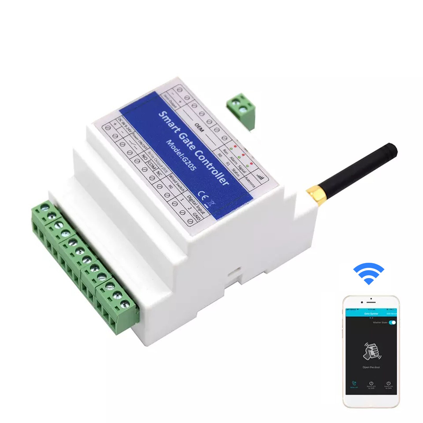 G205 GSM Door Gate Opener Remote On/Off Relay Switch Remote Control Door Access Wireless Door Command 850/900/1800/1900/2100MHz