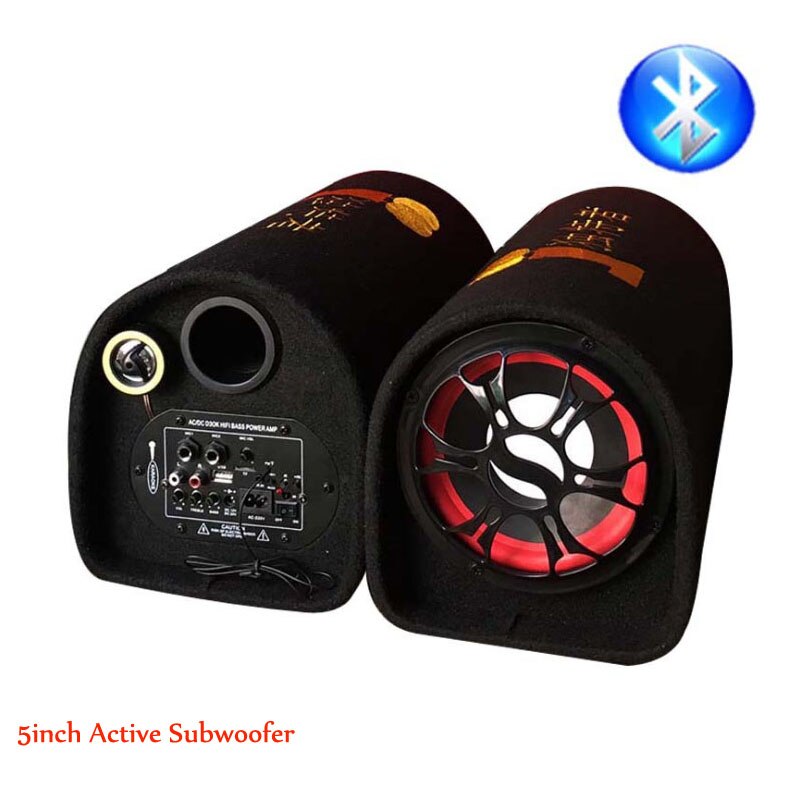 5 tuuman 12 v 24v 110v 220v auton aktiivinen subwoofer bluetooth radio kotitietokone mainostaa kaiuttimien bassoa