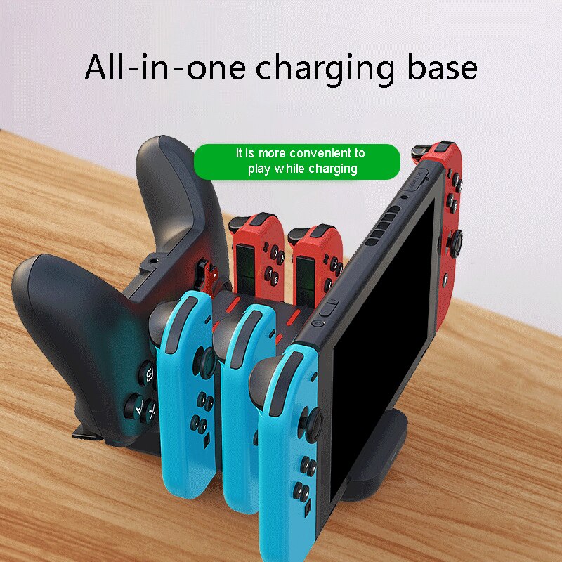 Controller oplader dock til nintendo switch 6 in 1 ladestation til nintendo switch joy-con controllere