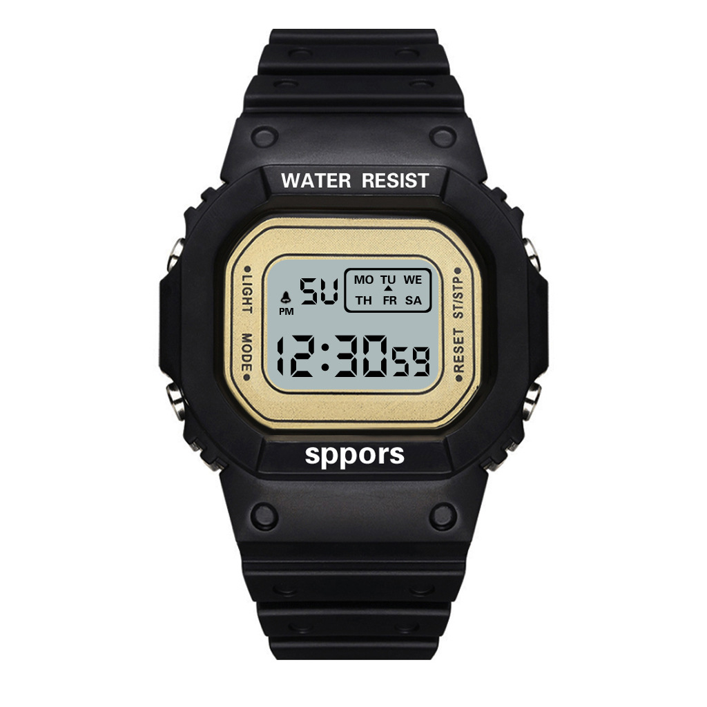 Relojes de para mujer, reloj deportivo Digital transparente informal en blanco y negro, reloj de para amantes, reloj de pulsera para niños, reloj para parejas: Café