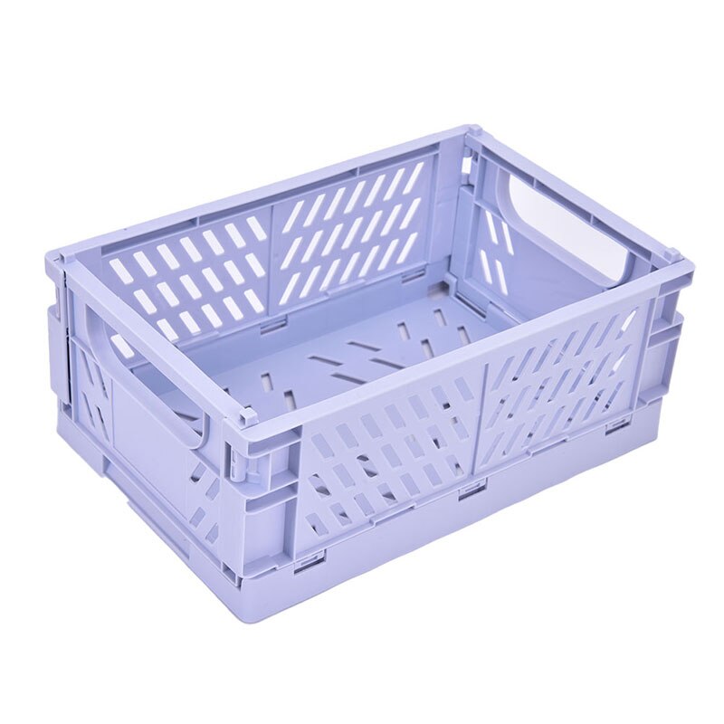 Opvouwbare opbergdoos voor onder het bed - plastic steunvoering - handgrepen - deksel Opvouwbare opbergdoos voor onder het bed - plastic steunvoering - handgrepen - deksel
