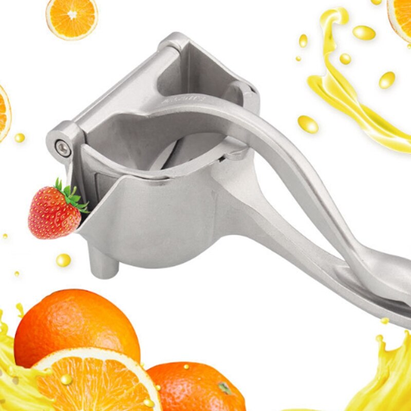 Sølvmetall manuell juicer fruktpresser juicepresser sitron appelsinpresserpresse husholdnings multifunksjonell juicer