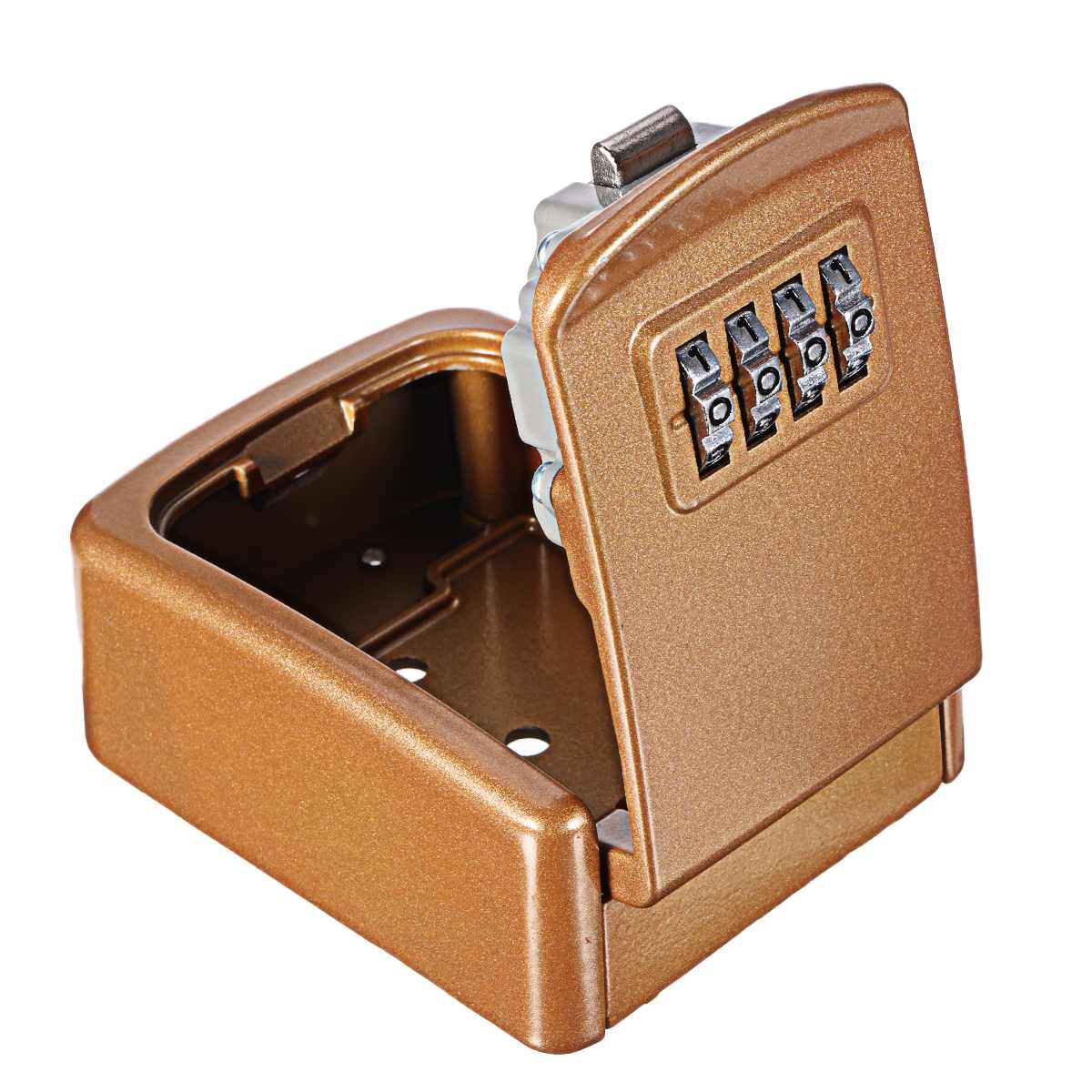 Safurance Small 4 Digit Code Lock Outdoor Password Key Box Password Lock Wall-mounted Key Box Password Lock 94*72*37mm: Gold