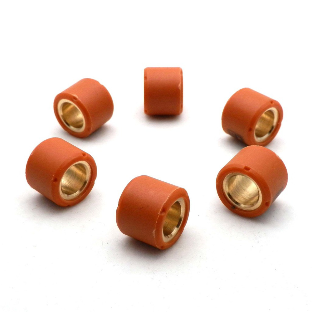 Paquete de 6 uds. De pesos para rodillos, variador de rendimiento, 16mm x 13mm, 5g, 6g, 7g, 8g, 9g, 10g, para 139QMB, 50cc, GY6, piezas de motocicleta, 16X13