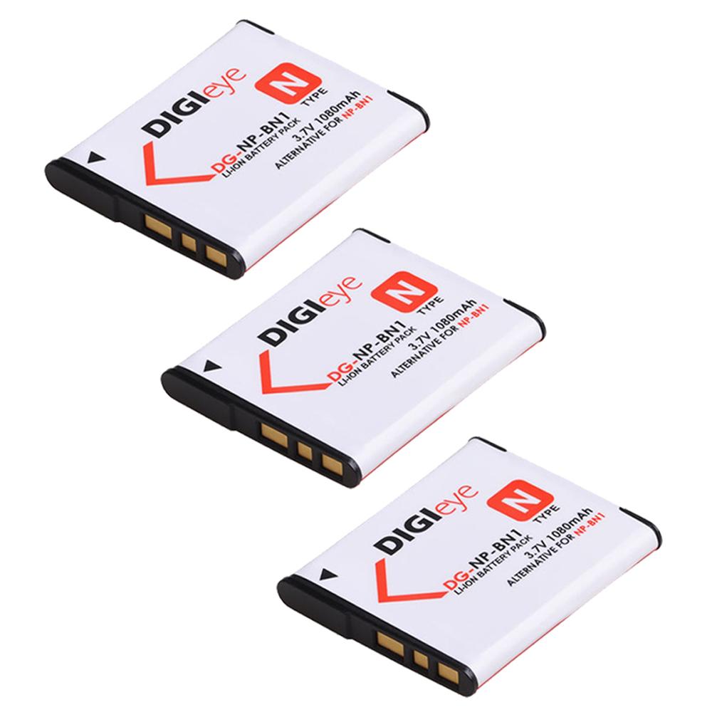 NP-BN1 NPBN1 NP BN1 Rechargeable Battery for Sony Cyber-Shot DSC QX10 QX100 DSC T99 T110 TF1 TX5 TX7 TX9 TX10: 3 batteries