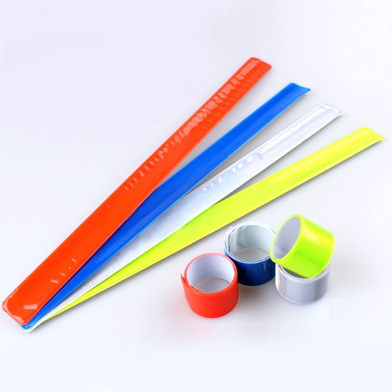 10Pc 38Cm Zichtbare Veiligheid Running Reflecterende Tape Bands Polsbandjes Spoke Reflectoren Fiets Reflecterende Armbanden Armbanden
