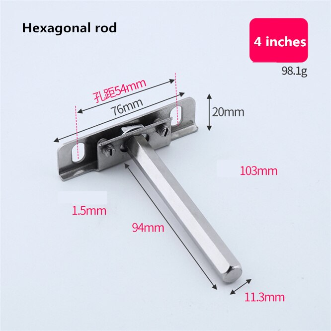 Round Hexagon rod 3"4"5" Embedded Hidden Bracket Metal Catch Support Bench Table Folding Shelf Home Board Folding Shelf Support