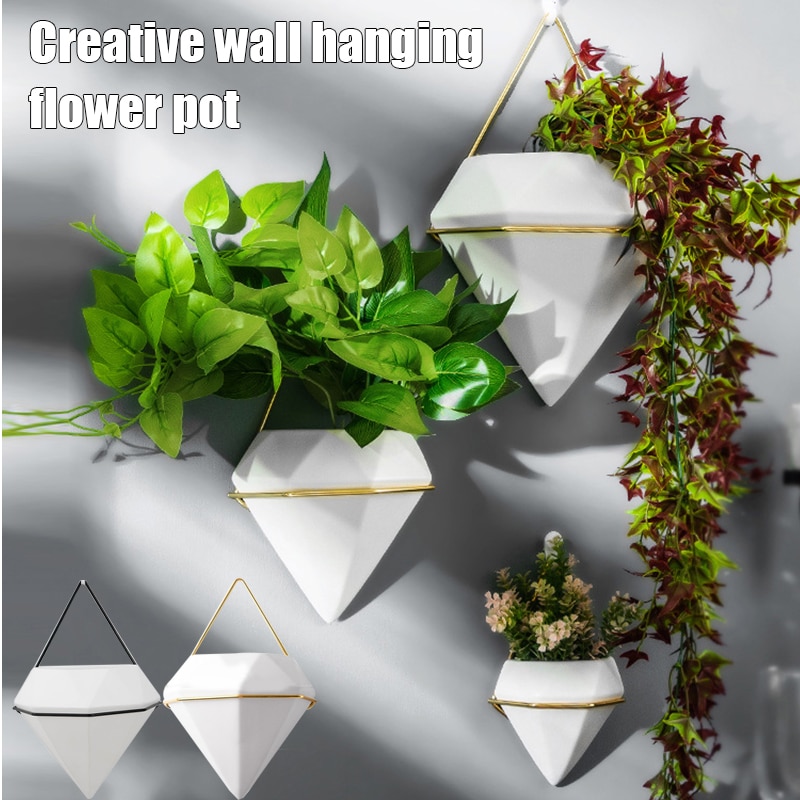Succulente bloempothouder decoratief met touw hangende plantenbak muur wit praktisch modern keramiek -35