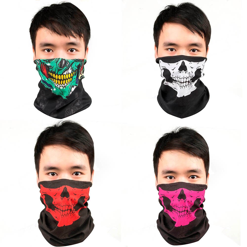 Motorcycle CS Ghost Skull Mask Balaclava Biker Cycling Face Mask Neck Scarf Headwear Dustproof Windproof Warming Shield
