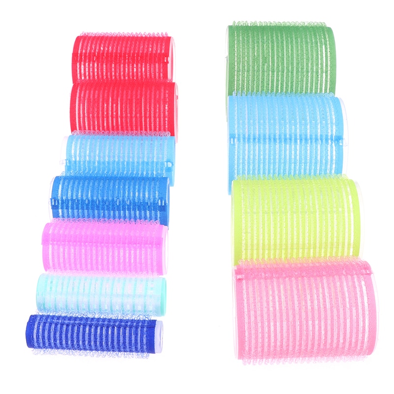 Jumbo Hair Rollers 6 Pcs Curlers Self Grip Holding Rollers Hairdressing Curlers Hair Sticky Cling Style For DIY