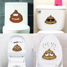Wall Sticker Vinyl Decals Toilet Stickers Cute Poo Home Decoration Poster
