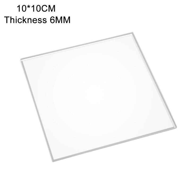 Przezroczysta płyta akrylowa pleksi panel, przeźroczyste tworzywo sztuczne pleksi znak, DIY ekran projektora grubość 1-9mm grubość: 10x10cm / Thickness 6mm