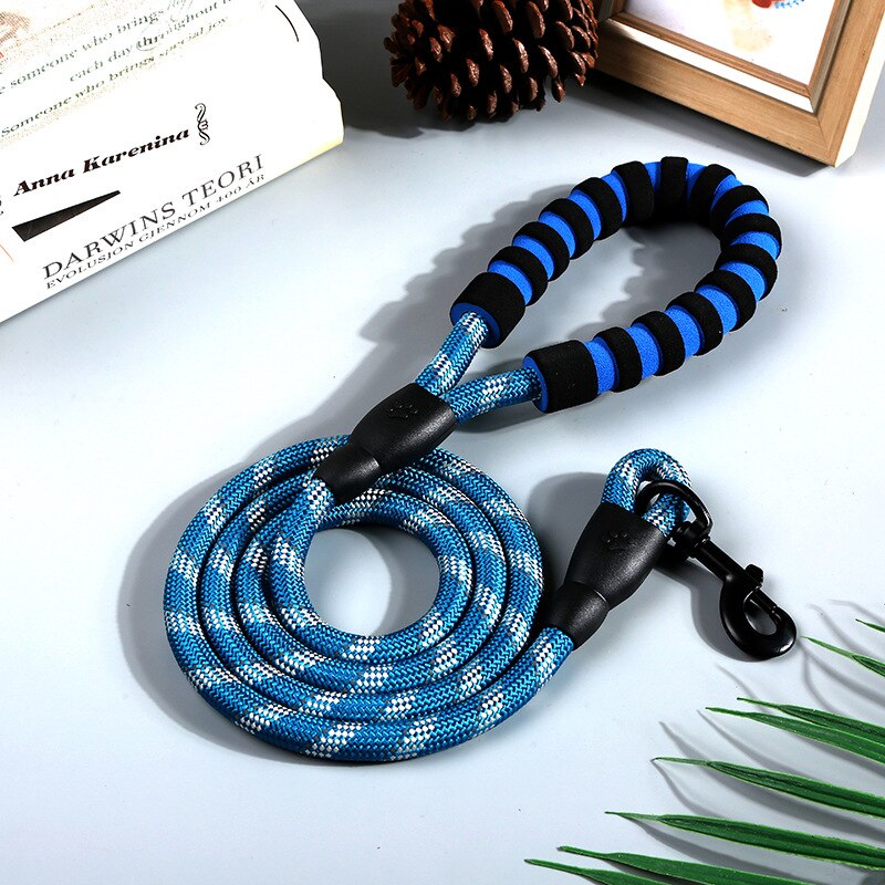 Nylon 1.5m huisdier hondenriem hondenriem kleur nacht reflecterend duurzaam wandelen training tractie touw hondenriem met hondenriem: Kleur 8