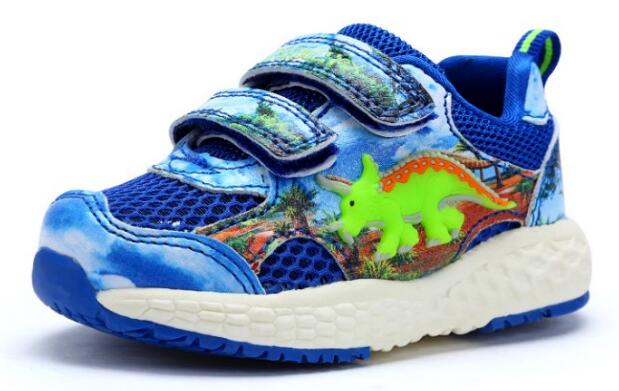 Dinoskulls Scarpe Da Corsa sport scarpe da ginnastica Traspirante 2017 Nuovo Arrivo Scarpe casuale per I Ragazzi di proprietà 3D dinosauro Scarpe Da Ginnastica Bambini Scarpe: blu / 7