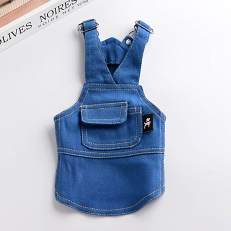 Hondenkleding voor huisdieren, franse bulldog, puppy, hondenkleding voor kleine en middelgrote honden, jeans, jas, mopshond: Blauw / Xxl