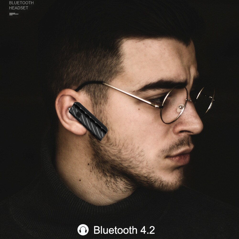 Bluetooth Headset Draadloze Hoofdtelefoon Lange Tijd Standby Stereo Handsfree Oorhaakje Waterdicht Ultralight Oortelefoon Voor Iphone