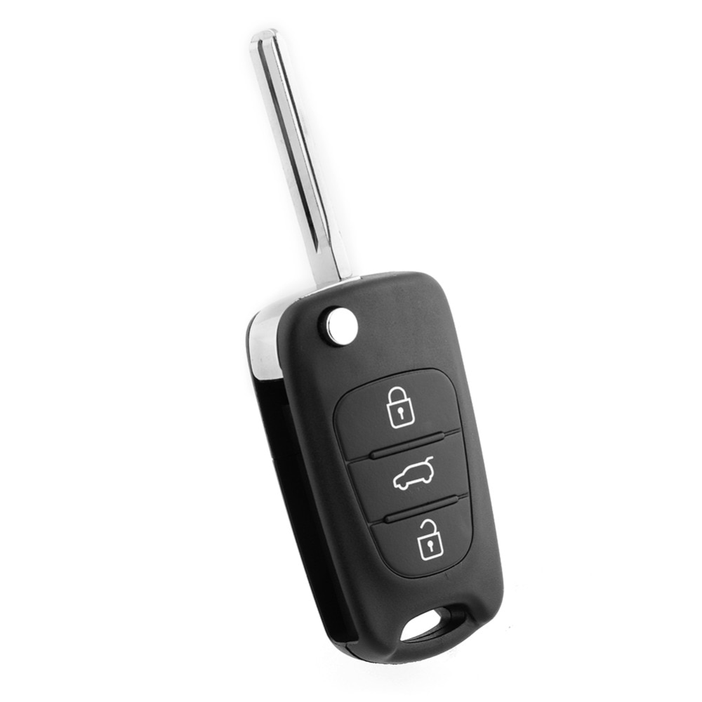 Auto 3 Knoppen Sleutel Shell Vervanging Flip Remote Key Case Blanco Cover Voor Kia SORENTO SPORTAGE CERATO RIO ongesneden Blade