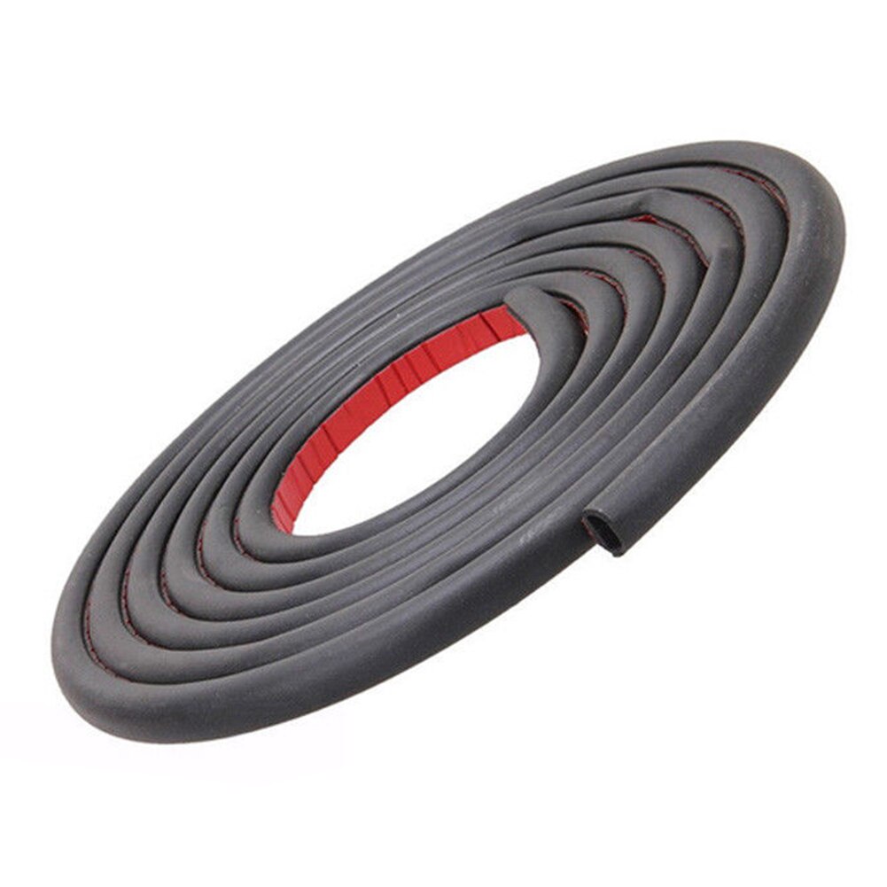 Rubber Car Door Adhesive Sound Insulation Trim D-shape Weatherstrip Waterproof Seal Strip Edge: Big D 5m