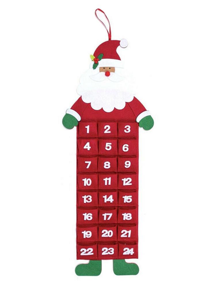 Christmas Calendar Santa Claus Snowman Xmas Advent Timer Christmas Countdown Wall Calendar Home Decoration Poszewka Natalizie 4