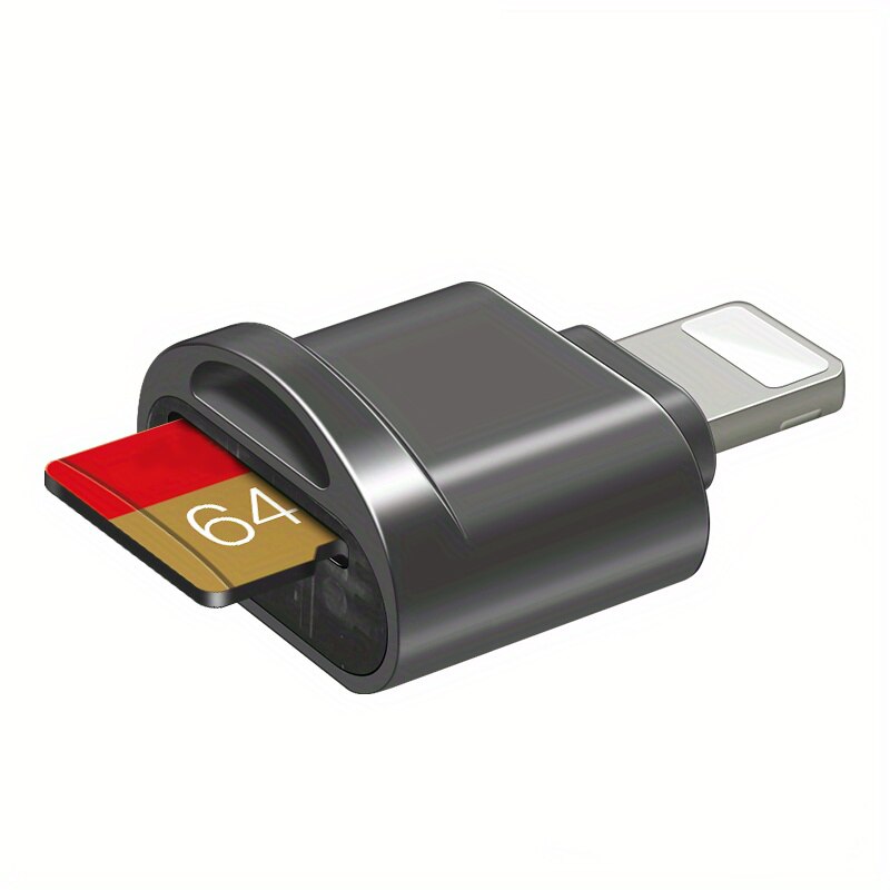 Mini-Mikro kartenleser Adapter für iOS 13 8-poliger Blitz kartenleser tf Speicher karten adapter Karten leser für iPhone 14 iPad iPod: green