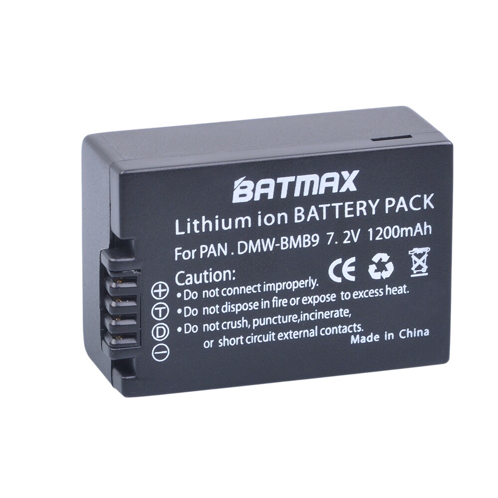 Batmax 1200mAh DMW-BMB9 camera Li-ion battery for Panasonic Lumix DMC-FZ40K,FZ45K, FZ47K,FZ48K,FZ60,FZ70,FZ100,FZ150: 1 battery