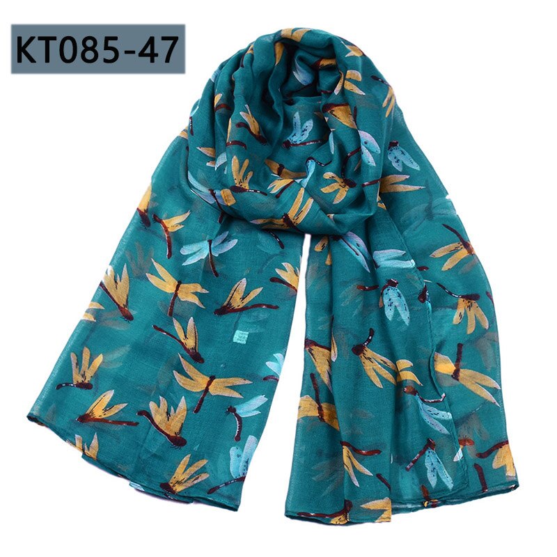 170*85 CENTIMETRI Modello di libellula delle donne Lunghe Sciarpe sciarpa Calda del Cotone viscosa Scialle Sciarpa della signora magro autunno testa sciarpa delle donne del capo: KT085-47