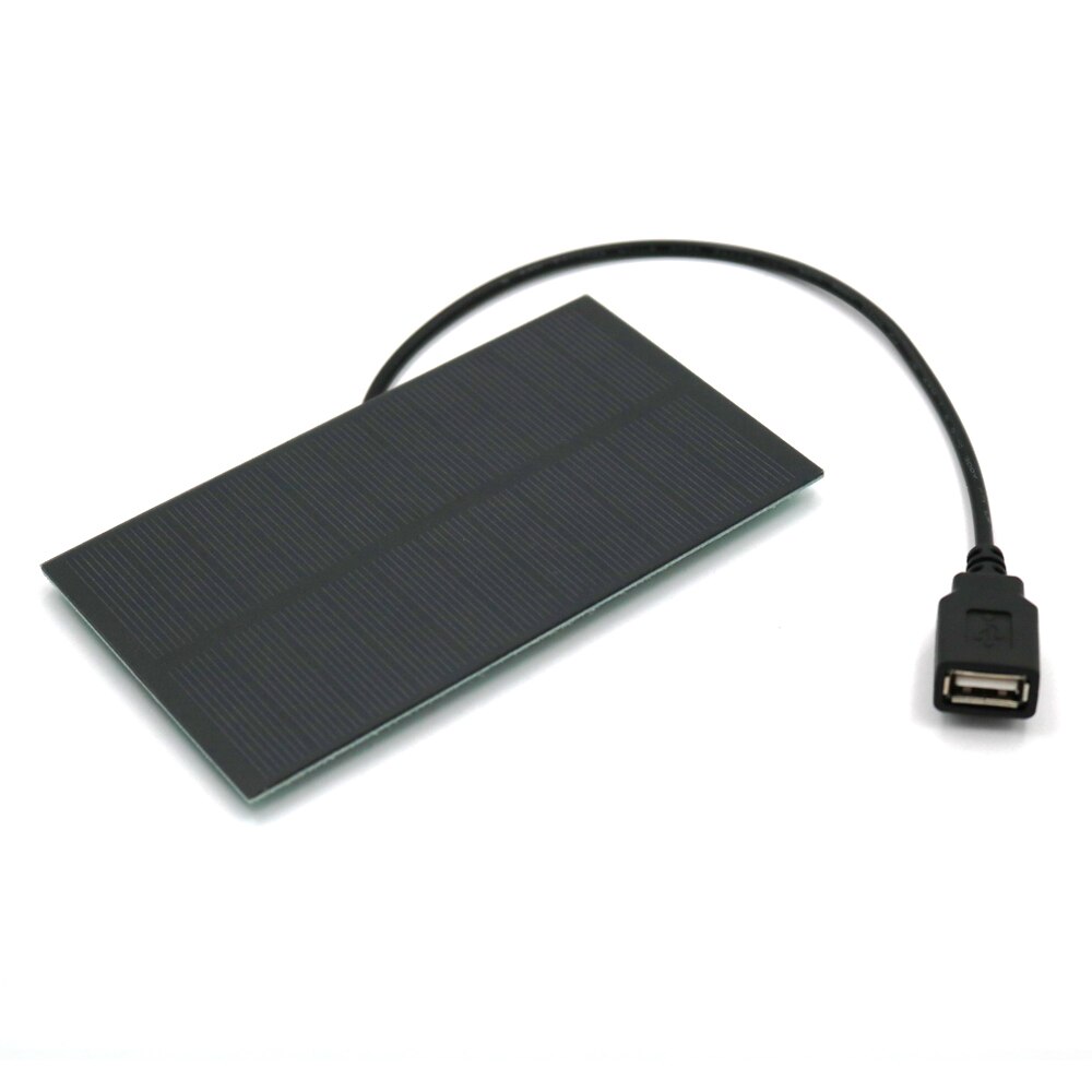 5V 300mA Output Usb Solar Battery Charger Usb Vrouwelijke Poort 5.5V 1.65W Laadregelaar Zonnepaneel 3.7V 18650