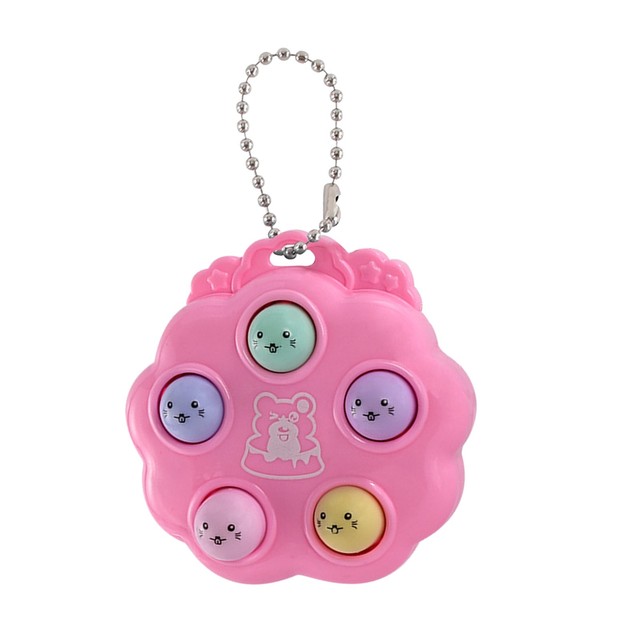 Mini jeu de Hamster à main, Machine à Fidget, Super mignon, sac , pendentif clé, jouet de décompression du bout des doigts: Pink