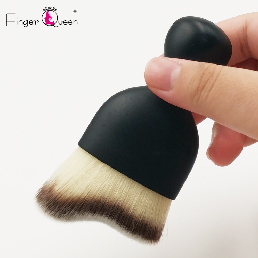1pc store kosmetiske kunst børster negle ansigt ren børste akryl builder flad maling gel manicure værktøj  b022