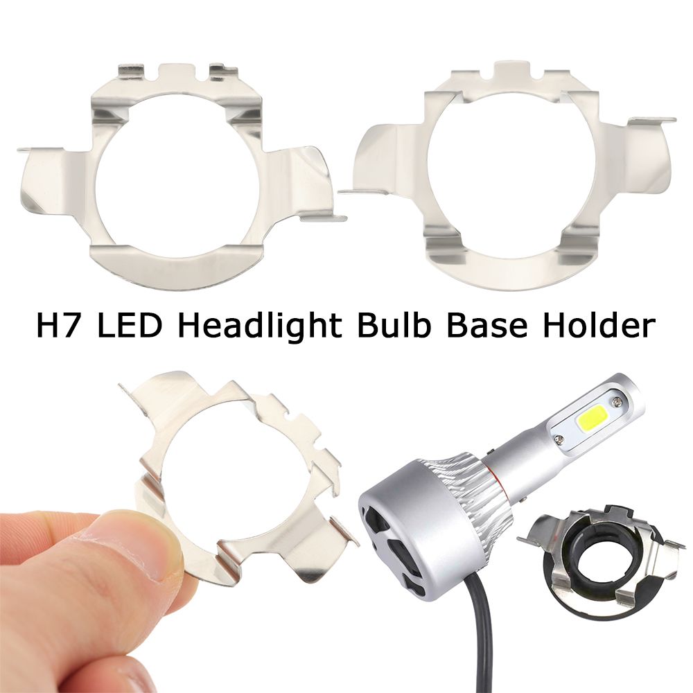 2 stk. aluminium  h7 led-holder autolyktbase universal billyktholderadapter monteringsstativ pæresokkel