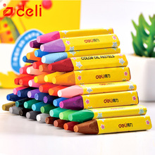 Deli Wax Crayon Kids Oil Painting Stick Candy Color Oil Pastel Crayon Child Safety Non-toxic Pastel 8/12/24/36/48 Colors Per Box