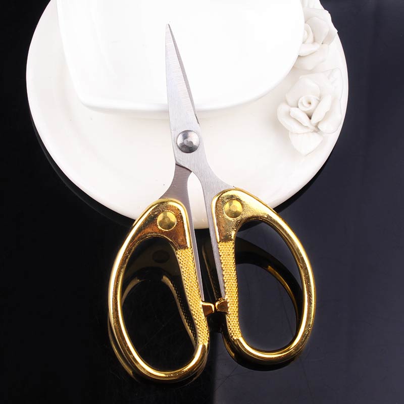 Household Scissors stainless steel School office scissors Dedicated Household Scissor Tool Kitchen Gold Scissors