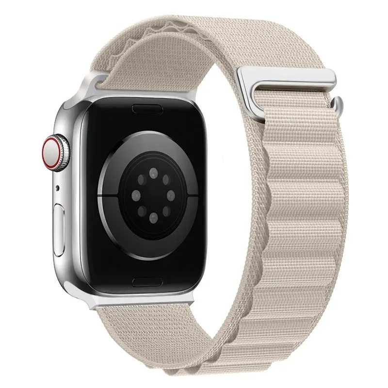 Alpine Loop Strap For Apple Watch Ultra 2 Band 9 8 7 49mm 45mm 41mm Nylon Sports Bracelet iWatch 10 6 5 4SE 44/40mm 46/42mm Belt: Beige / 12mm