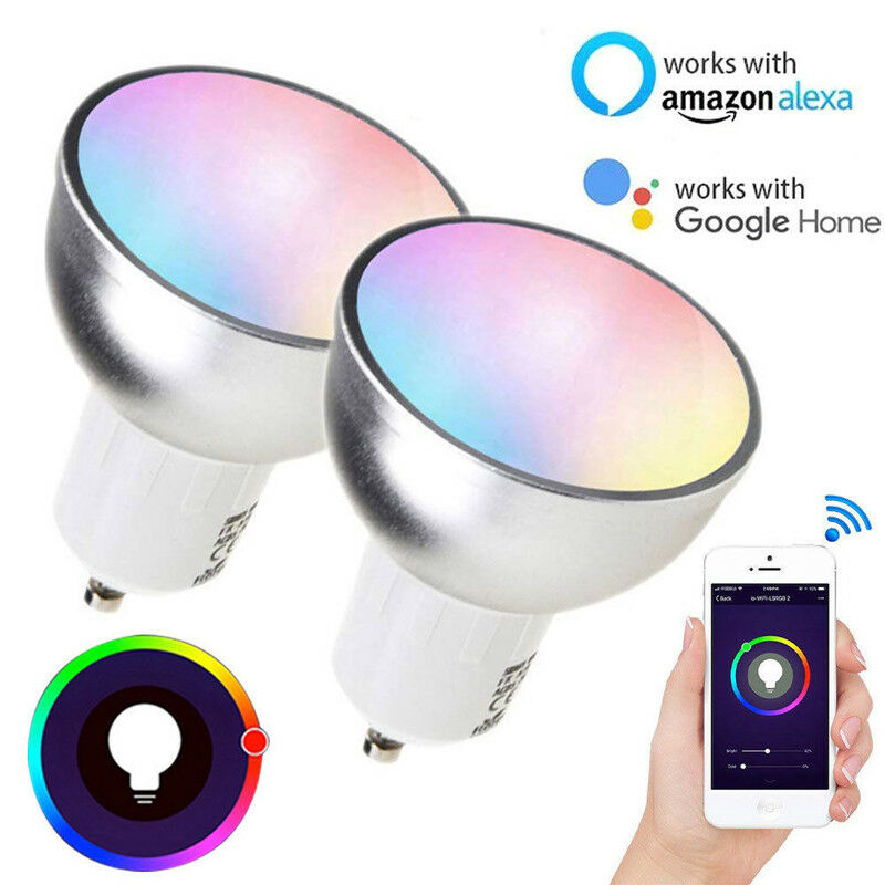 GU10 Smart Bulb Wireless WiFi App Remote Control Light - Alexa Google Home: Default Title