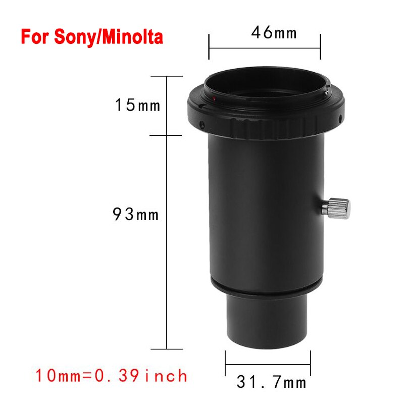 Aluminum T2 Adapter Telescope Extension Tube 1.25 inch Telescope Mount Thread T-Ring For Sony/Canon EOS/Nikon Camera Accessories: For Sony Minolta