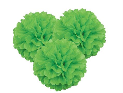 Papier pompon fleur vigne ornement 25 Cm-vert
