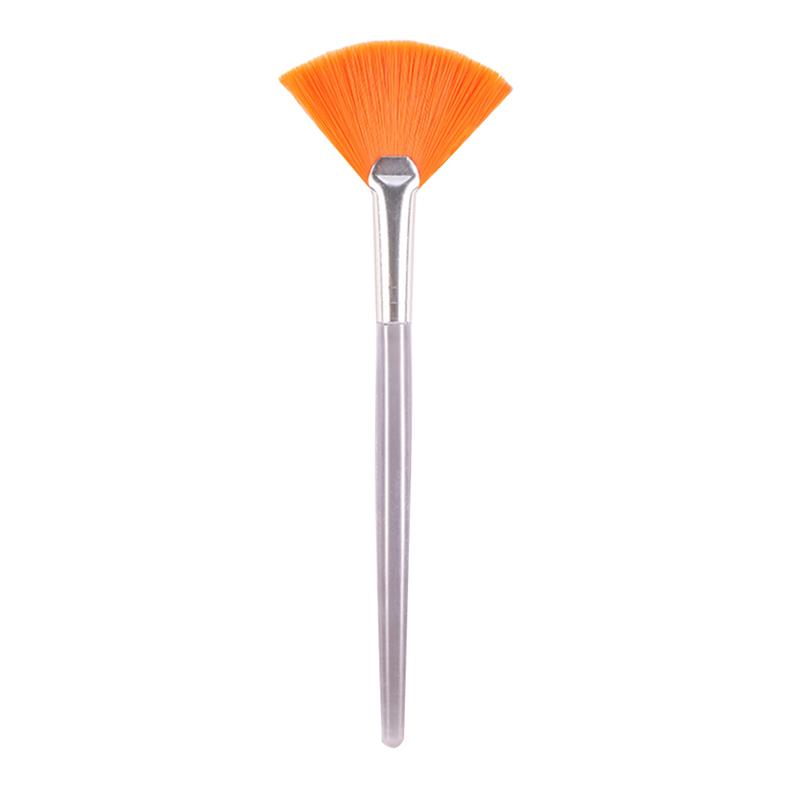 3Pcs Praktische Facial Borstels Fan Make-Up Kwasten Soft Draagbare Masker Borstels Cosmetische Gereedschap Voor Vrouwen Dames Meisjes (Geel)