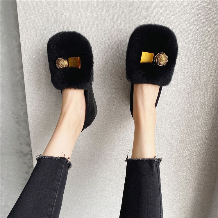 Sko kvinde lejligheder kvinder rund tå blød slip-on lav mund efterår kvinders mokkasiner afslappet kvindelige sneakers kjole slip on stor