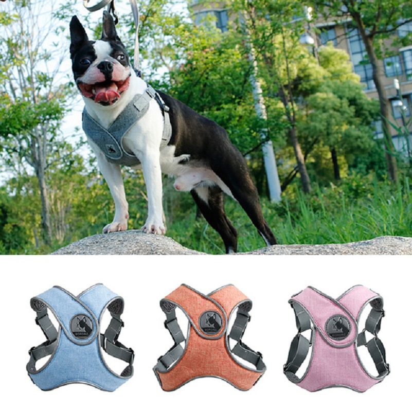 Hond Harnas Vest Geen Pull Reflecterende Halsband Harnas Voor Kleine Middelgrote Honden Harnassen Vest Puppy Honden Borstband