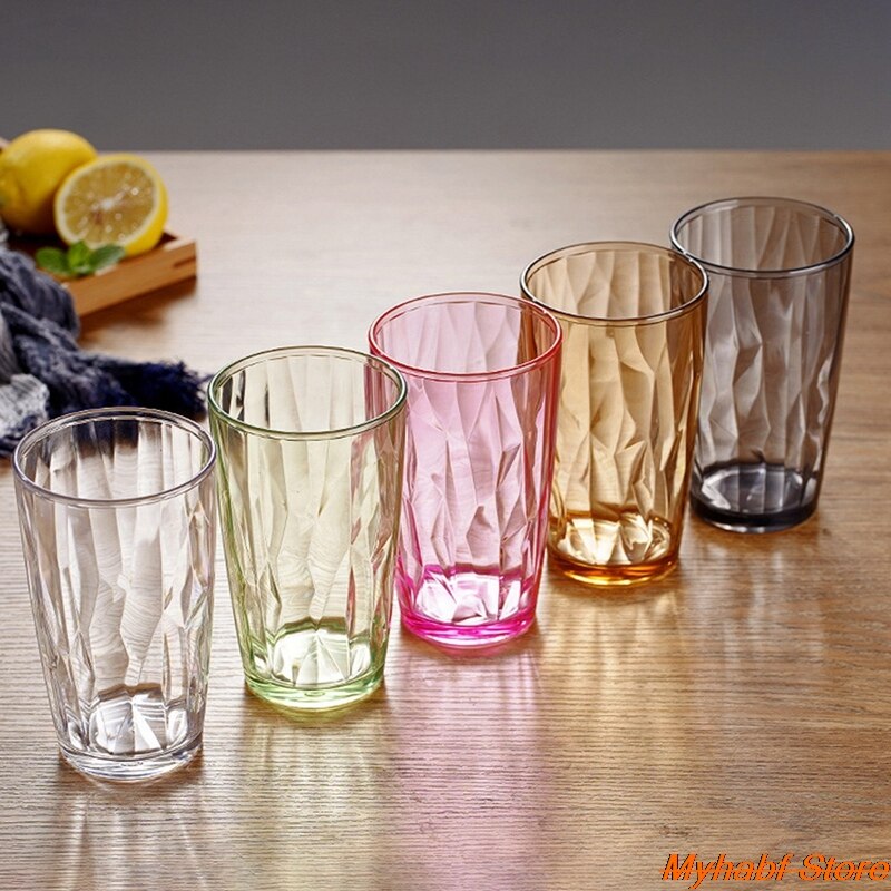 Gobelets en acrylique Transparent, 1 pièce, pour boire du thé, de l'eau, du jus de lait, verres à vin, Bar de cuisine, verres à boisson,