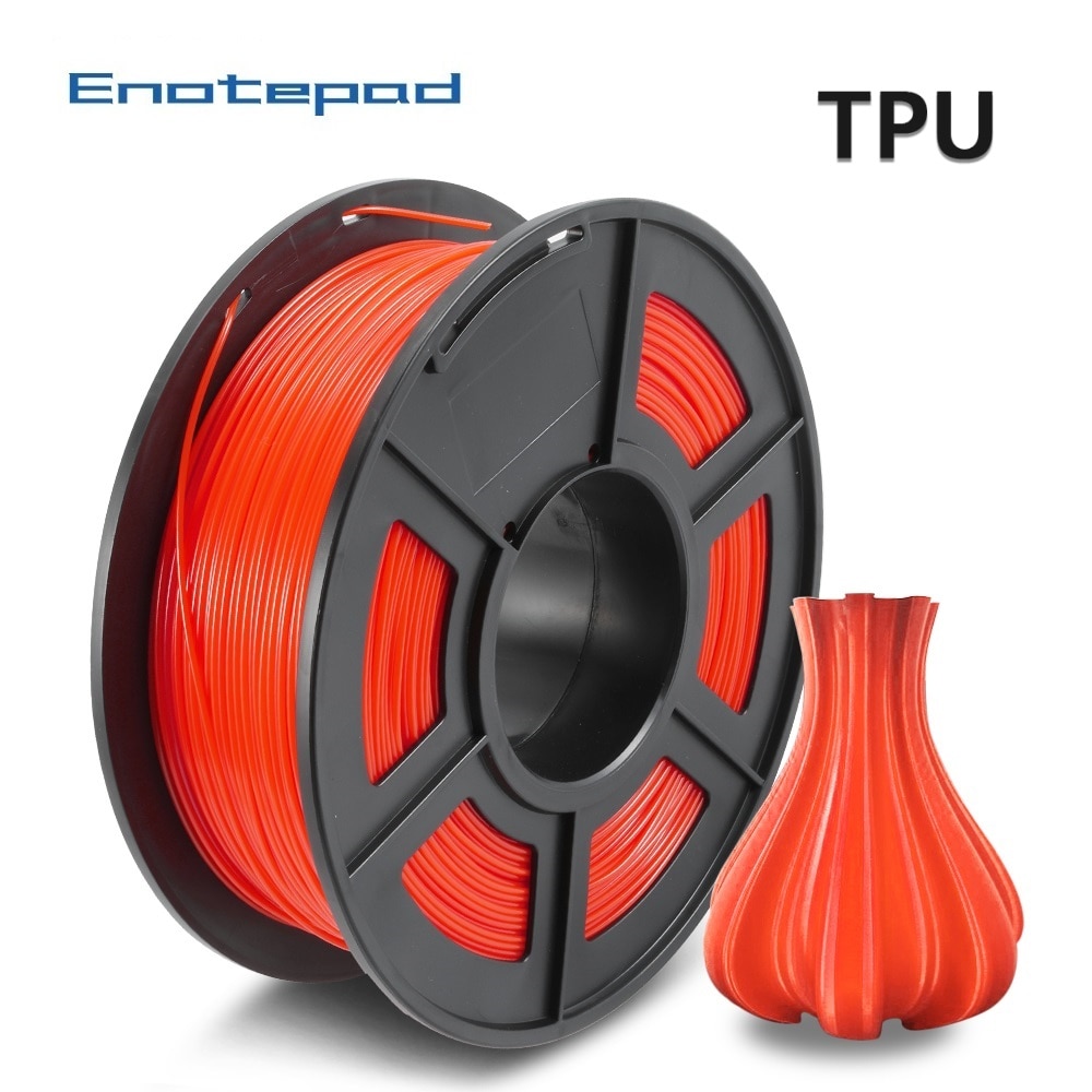 Enotepad nova chegada tpu filamento flexível 0.5kg macio 3d material de impressão filamento flex 1.75mm total 164 m 3d impressora modelagem