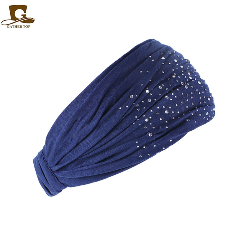 Damen-Haarband aus Baumwolle, Kopfband, Stirnband, Wickelhals, Kopftuch, Mütze, 2-in-1-Bandana: Licht Gelb
