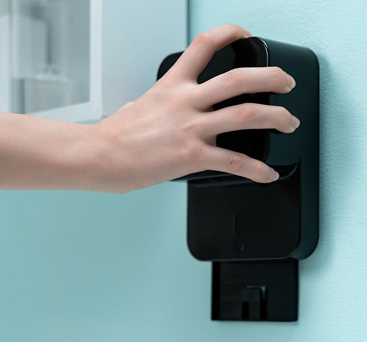 Youpin Original Led-anzeige Automatische Induktion Schäumen Hand Scheibe Sensor Haushalt Infrarot Schaum Seife Dispenser Für Häuser Mall: Schwarz
