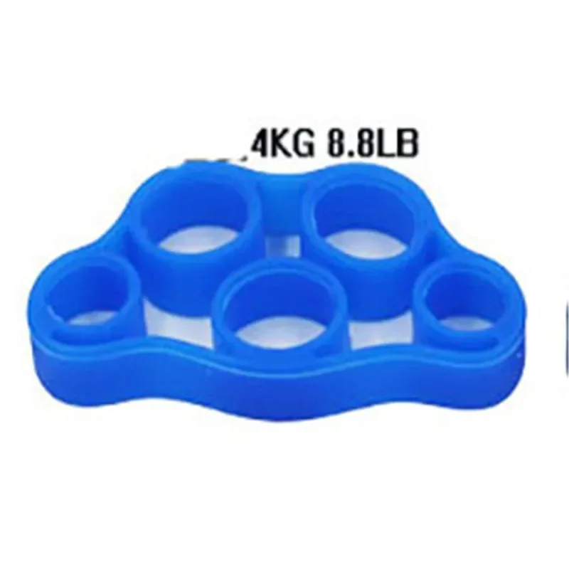 Finger Gripper Silicone Hand Gripper Resistance Band Hand Grip Wrist Stretcher Finger Expander Strength Trainer Exercise Fitness: Blue